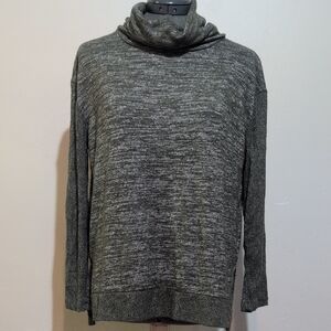 Green/Gray Knit Cowl Neck Sweater